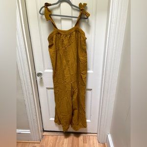 Madewell tie shoulder wide leg jumpsuit L